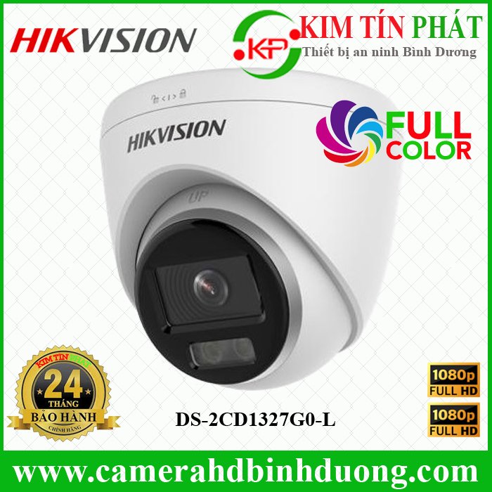 Camera IP Dome Color 2MP HIKVISION DS-2CD1327G0-L