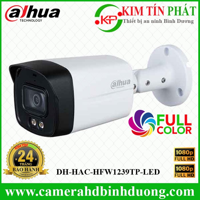 Camera HDCVI 2MP Full Color DAHUA DH-HAC-HFW1239TP-LED