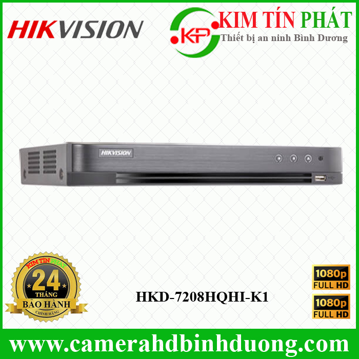 Đầu ghi 8 kênh HDTVI H.265+ Hikvision DS-7208HQHI-K1(S)